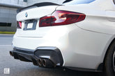 BMW M5C M5 F90 2018 2019 2020 2021 2022 2023 2024 & 5 Series M550 540 G30 2017 2018 2019 2020 2021 2022 2023 (Fits both Pre-LCI & LCI) with Aftermarket Parts - Rear Canards Carbon Fiber from Geex Village